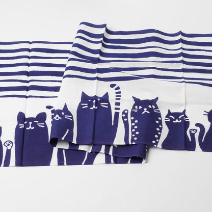 KAYA Striped Cat Tenugui Towel