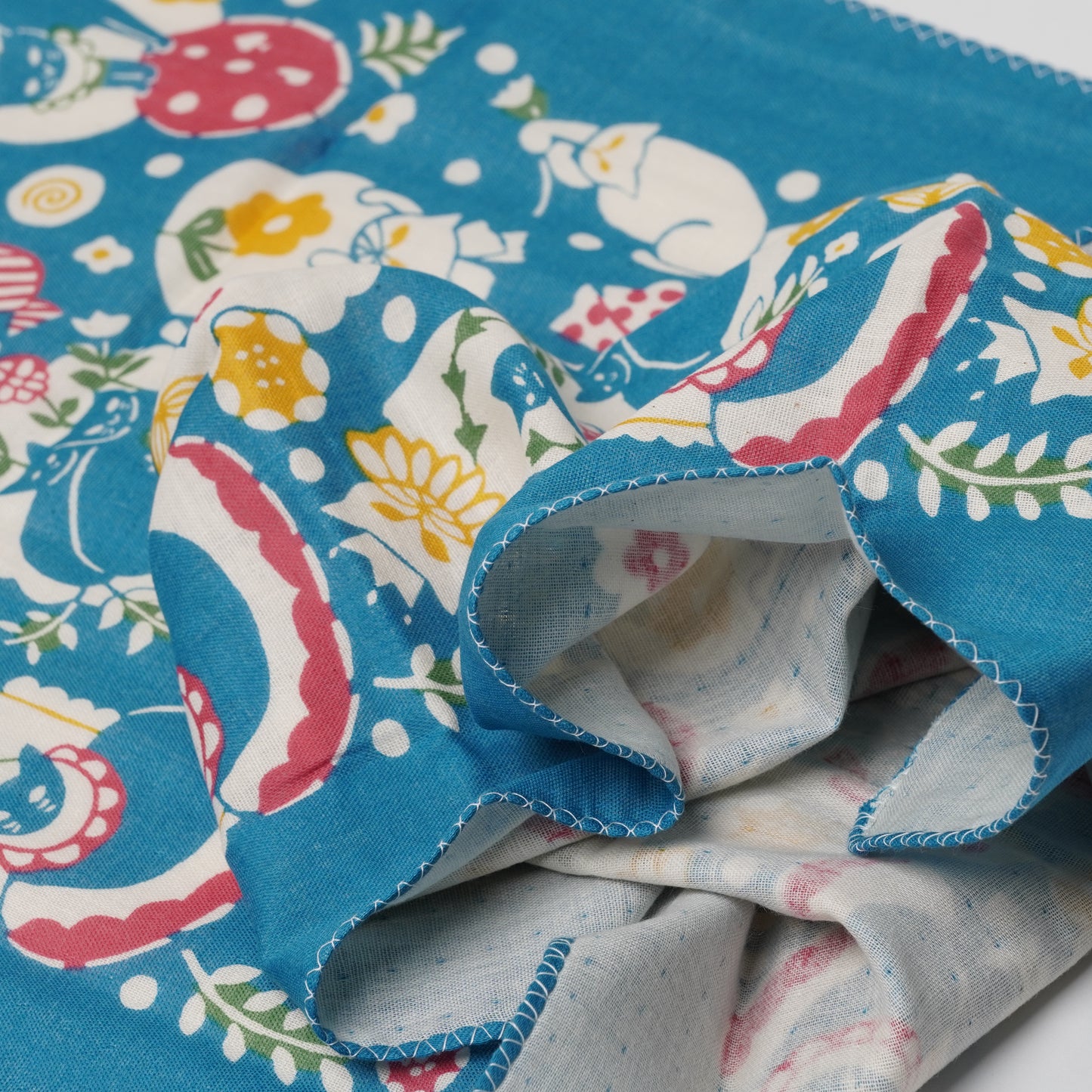 Double Gauze Tenugui Towel - FUKUNEKO Afternoon Cat
