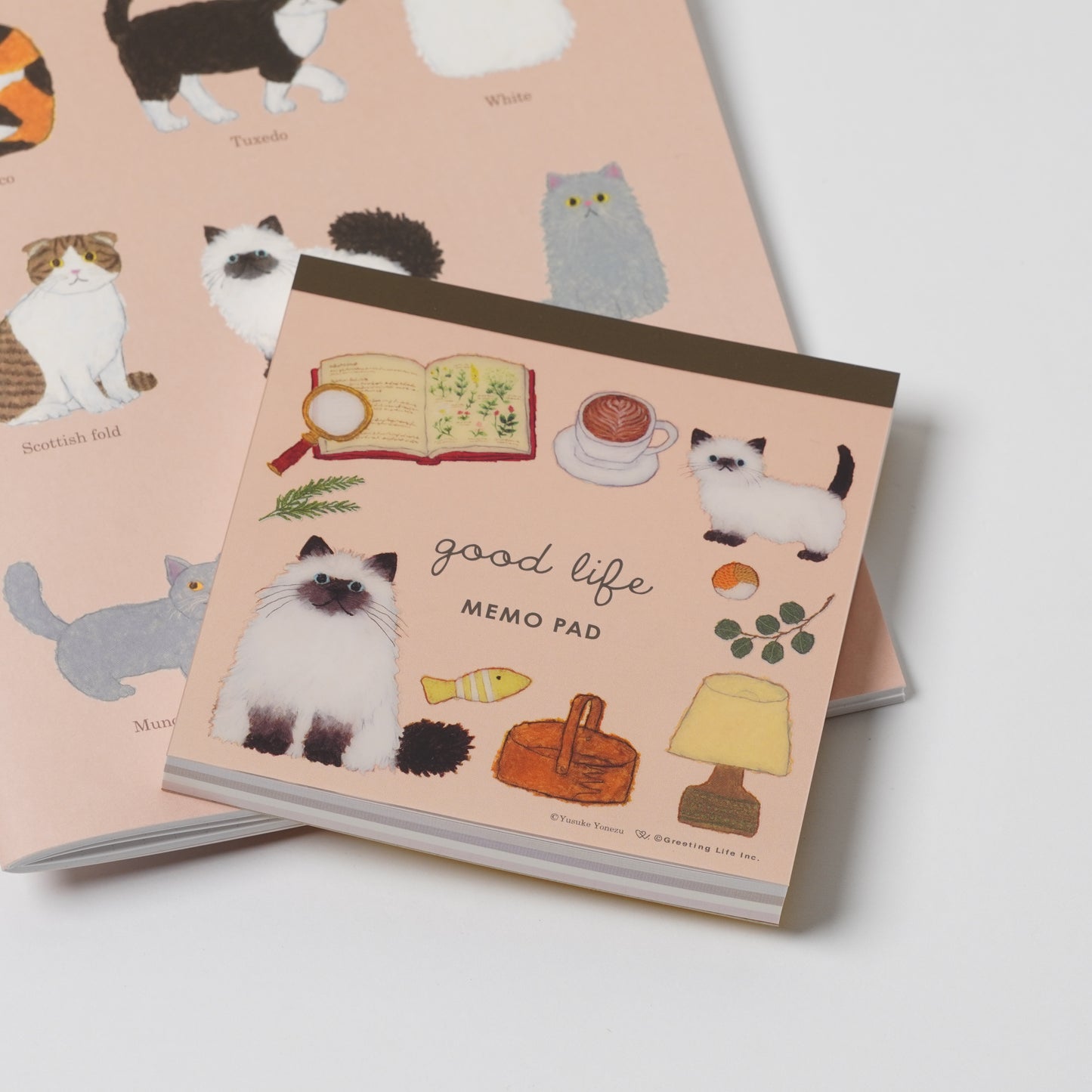 Yusuke Yonezu Square Memo Pad - Cat