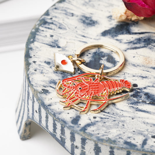 Animal Key Ring with Mini Charm Lobster