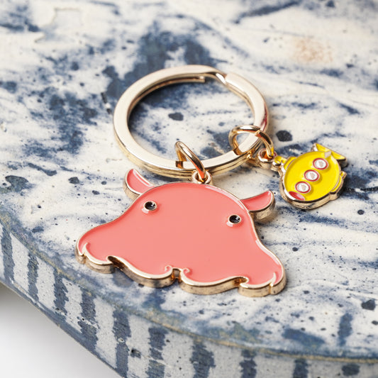 Animal Key Ring with Mini Charm Flapjack Octopus