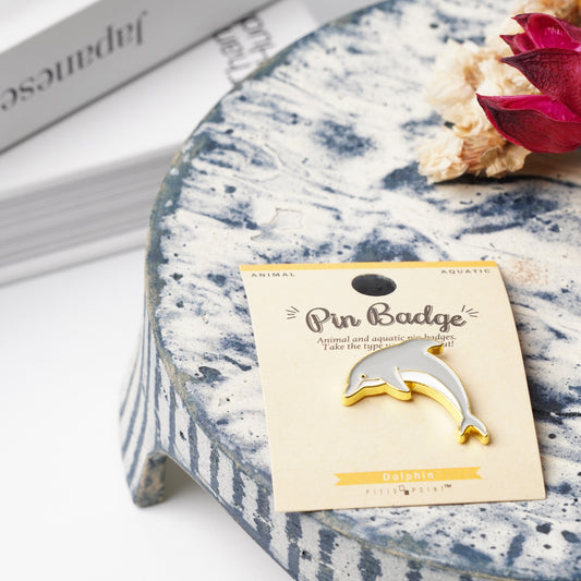 Dolphin Enamel Pin – Cute Ocean Animal Badge for Backpacks & Gifts