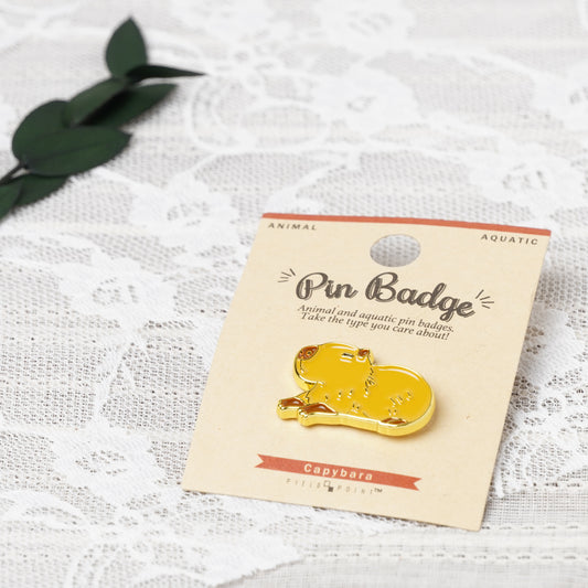 Capybara Enamel Pin – Cute and Chill Animal Badge for Backpacks & Gifts