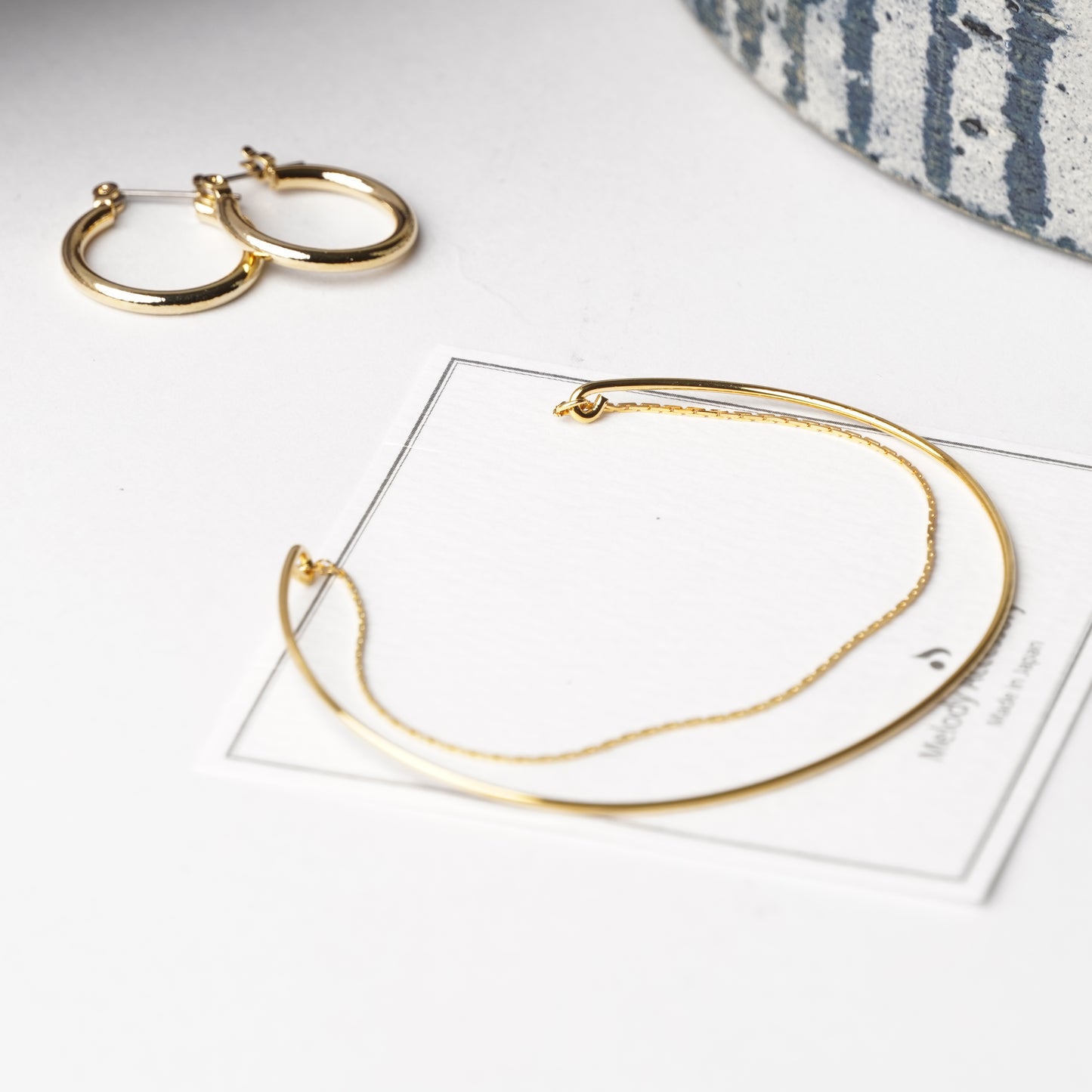 Double Layer Wire Bangle Bracelet - Melody Accessory