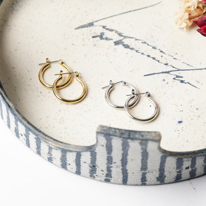 Titanium Hoop Pierced Earrings - Melody Accessory