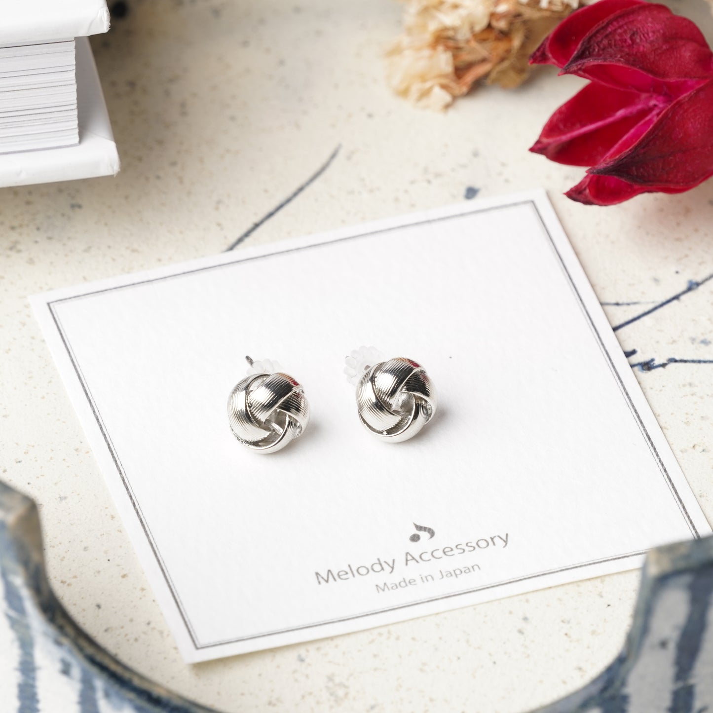 Knot Loop Post Earrings - Melody Accessory