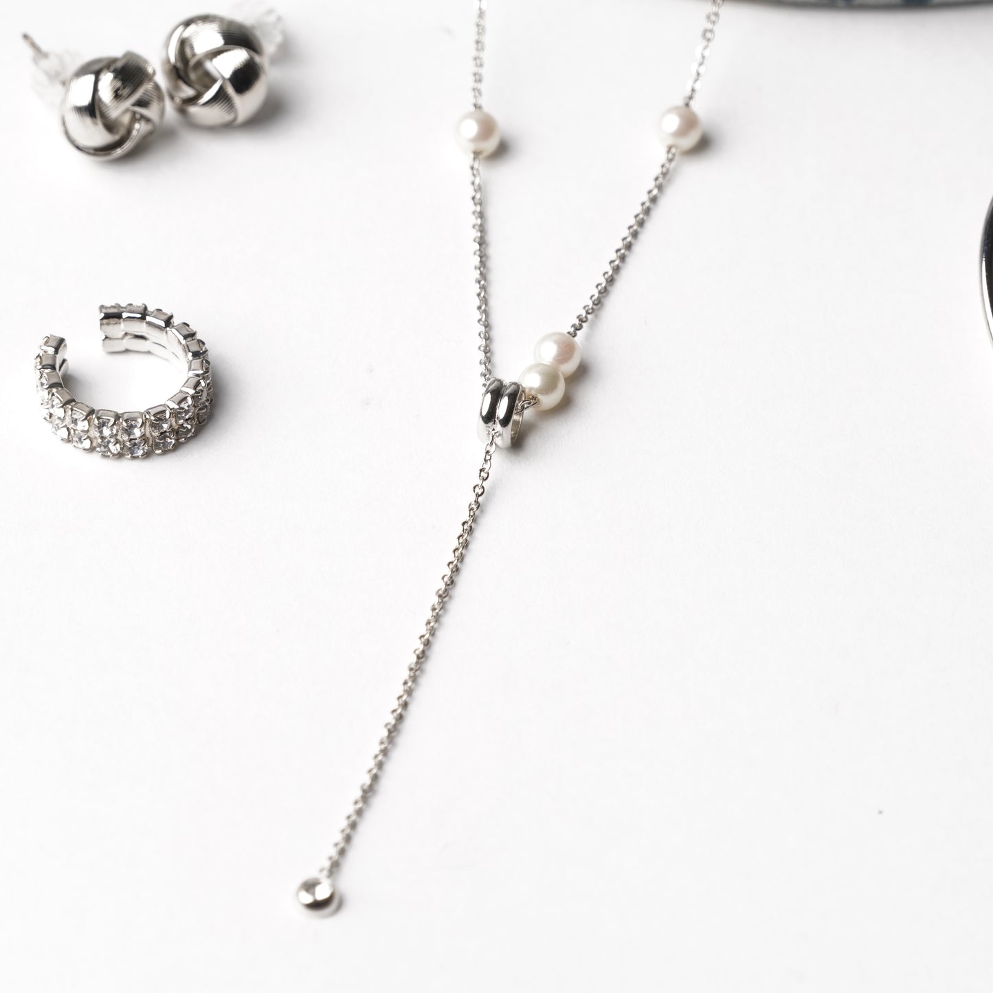 2-Way Long Pearl Necklace - Nickel-Free Asymmetrical Pendant Jewelry