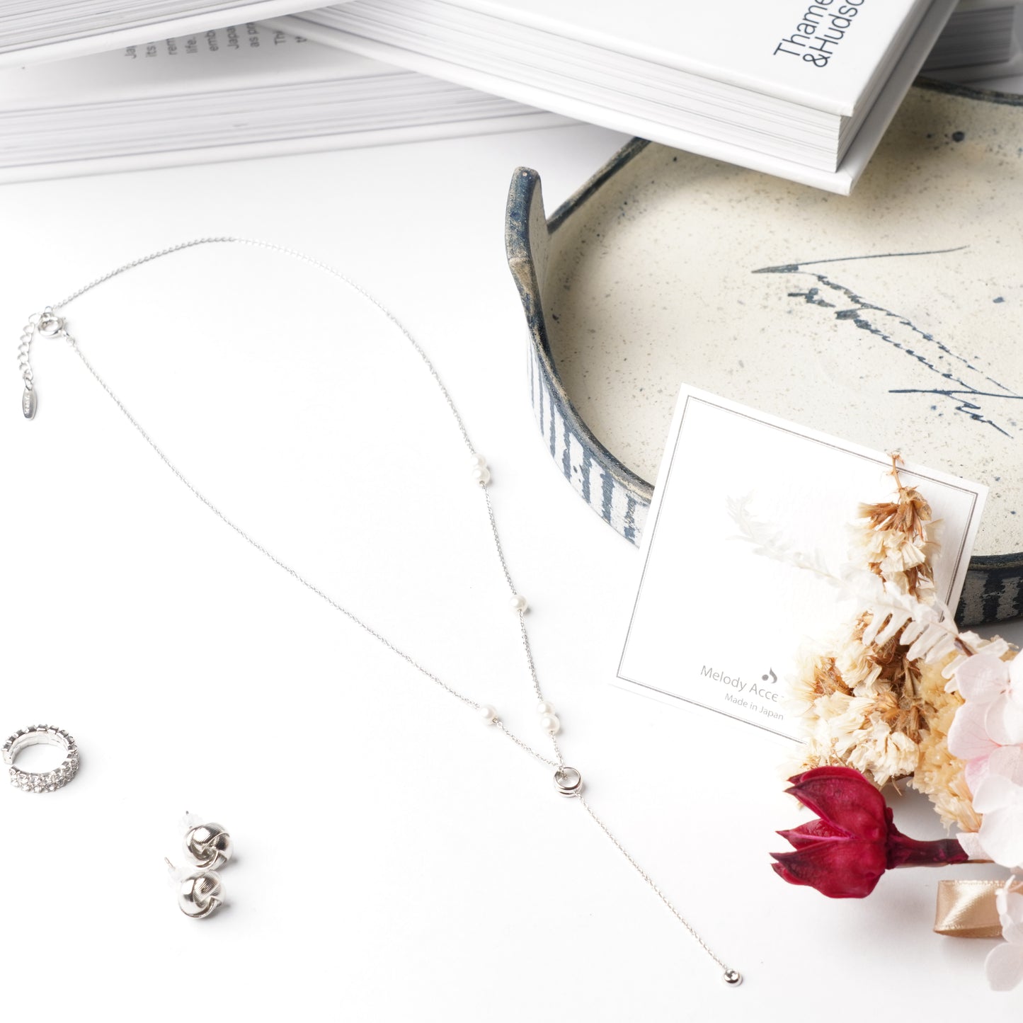 2-Way Long Pearl Necklace - Nickel-Free Asymmetrical Pendant Jewelry