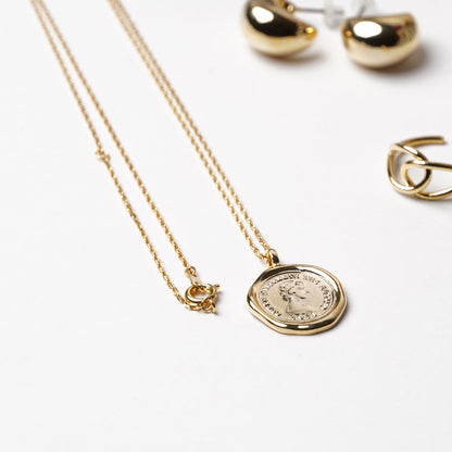 Melting Coin Necklace -Melody Accessory