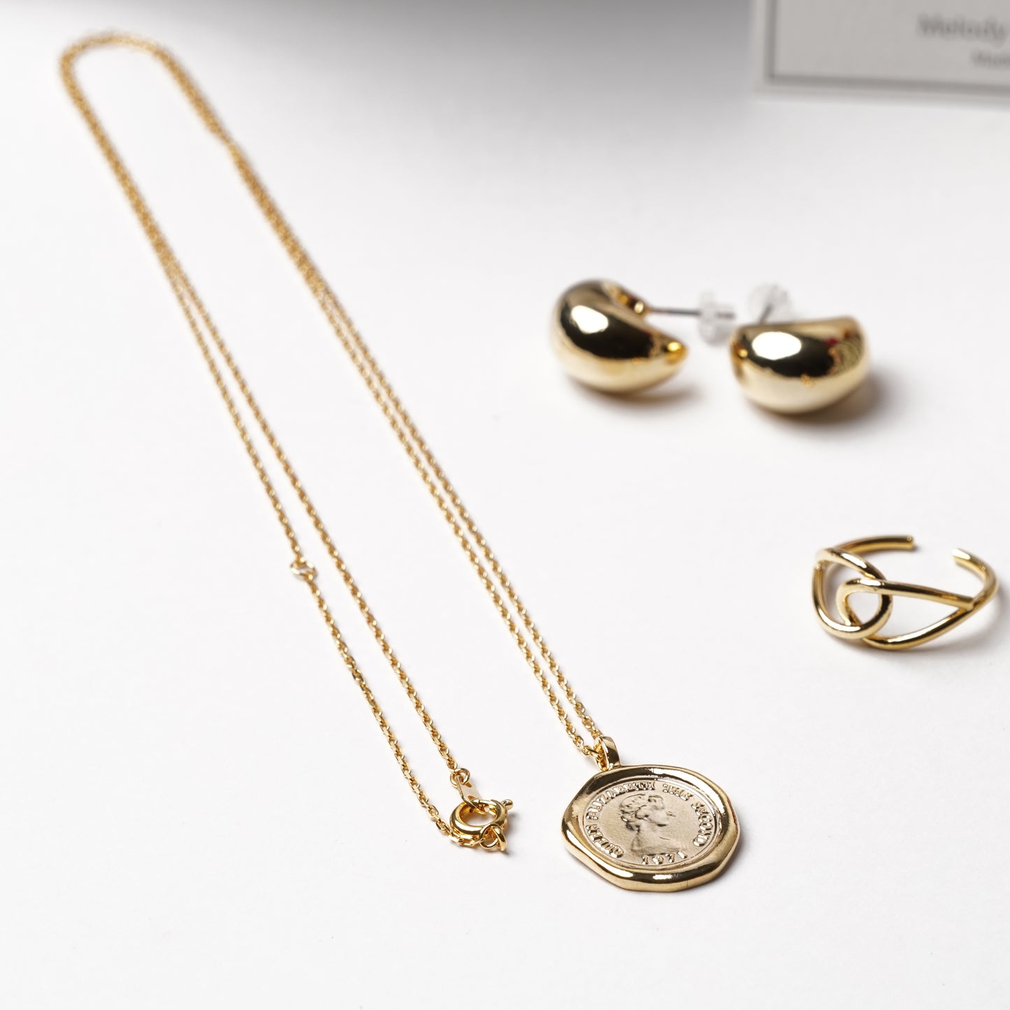 Melting Coin Necklace -Melody Accessory