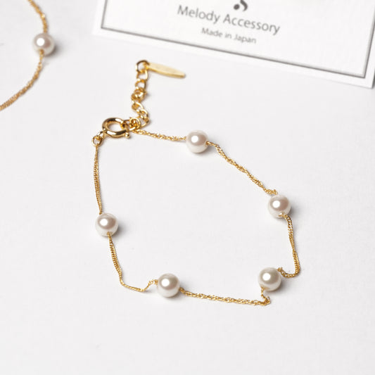 Pearl Station Bracelet - Melody Accessory