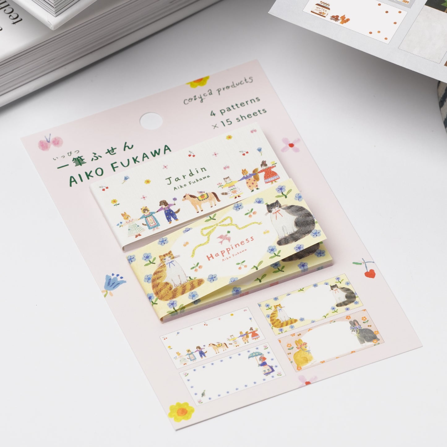 HYOUGENSHA Mini Letter Sticky Notes - Cat