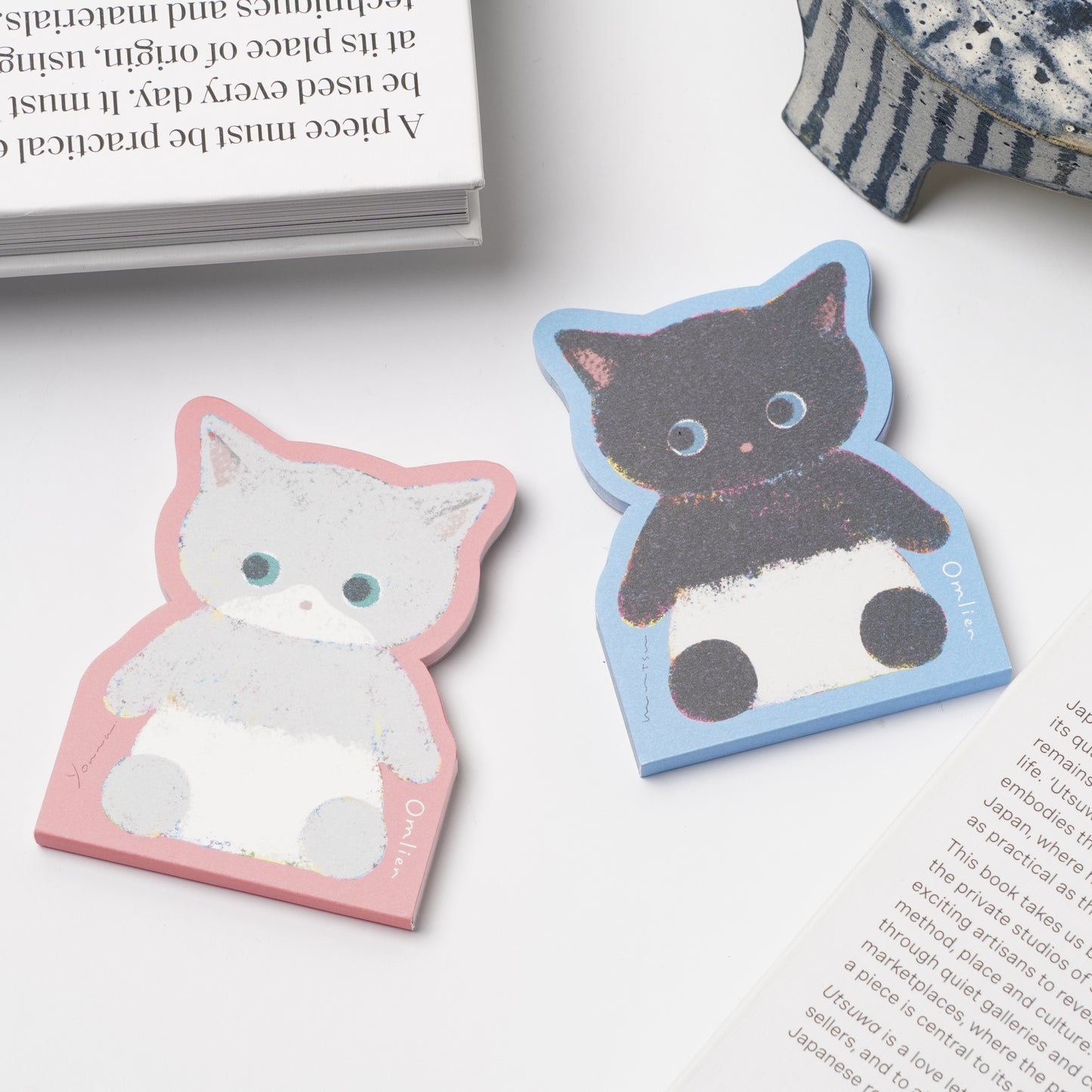 NB Omlien Die-Cut Memo Pad - Black Cat