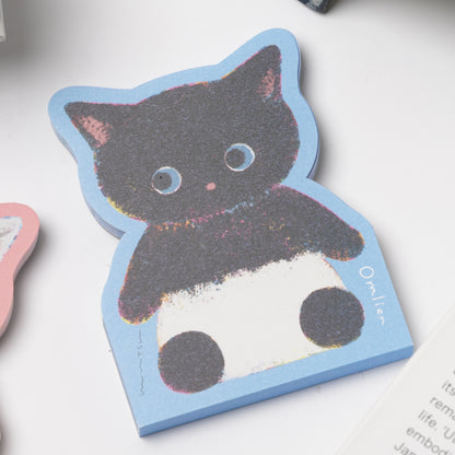 NB Omlien Die-Cut Memo Pad - Black Cat