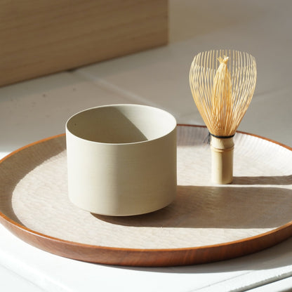 Nankei Tea Cup Matcha Bowl Ash White