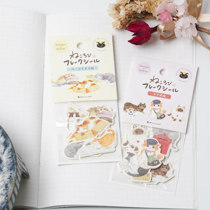 Nekorobi Flake Stickers - Letter Time