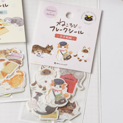 Nekorobi Flake Stickers - Letter Time