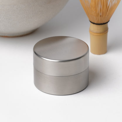 Small Matcha Tea Canister - Matte Finish Stainless Steel