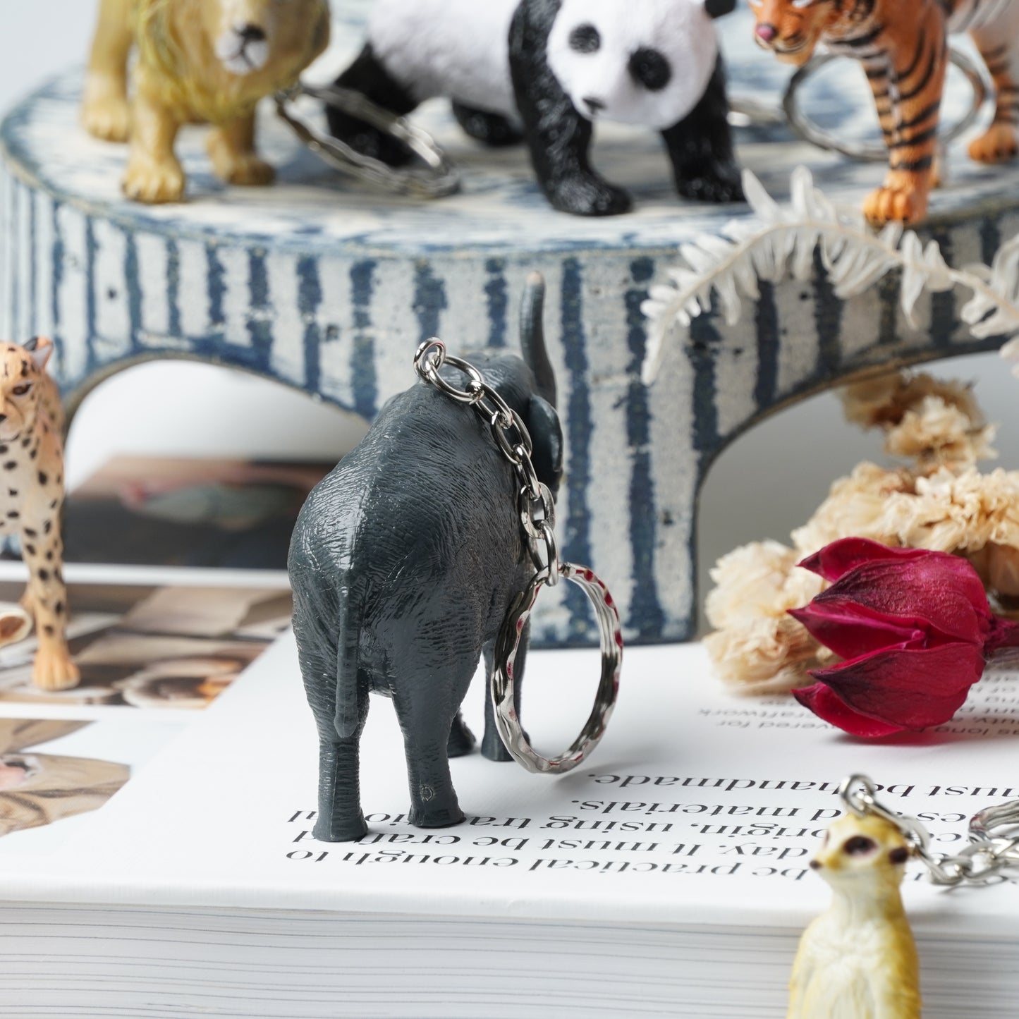 Science & Nature Animal Keyring - Elephant
