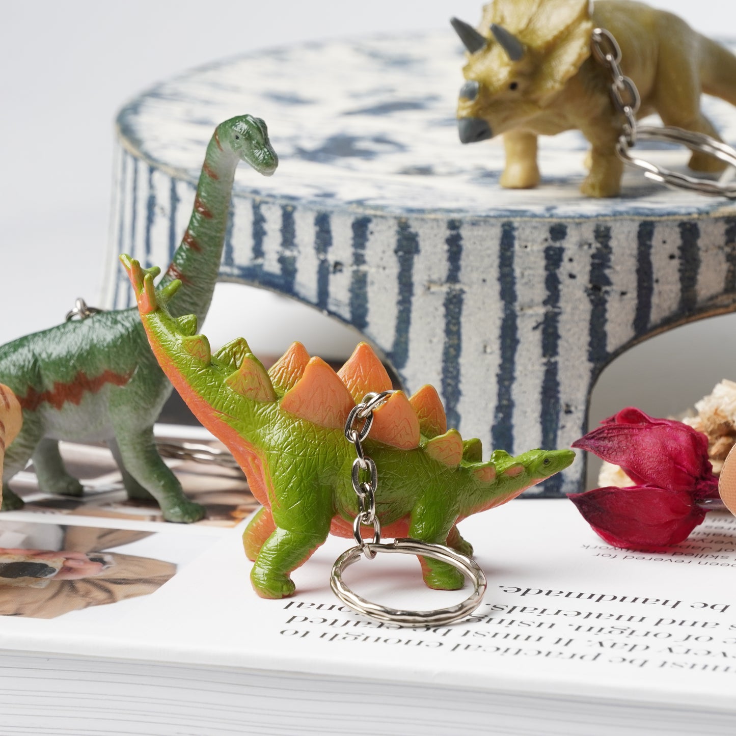 Science & Nature Dinosaur Keyring - Stegosaurus