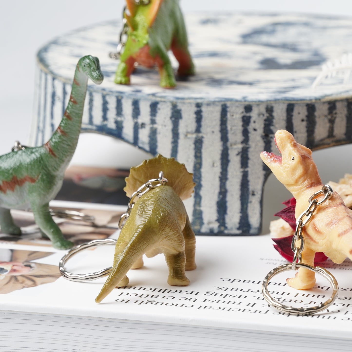 Science & Nature Dinosaur Keyring - Triceratops