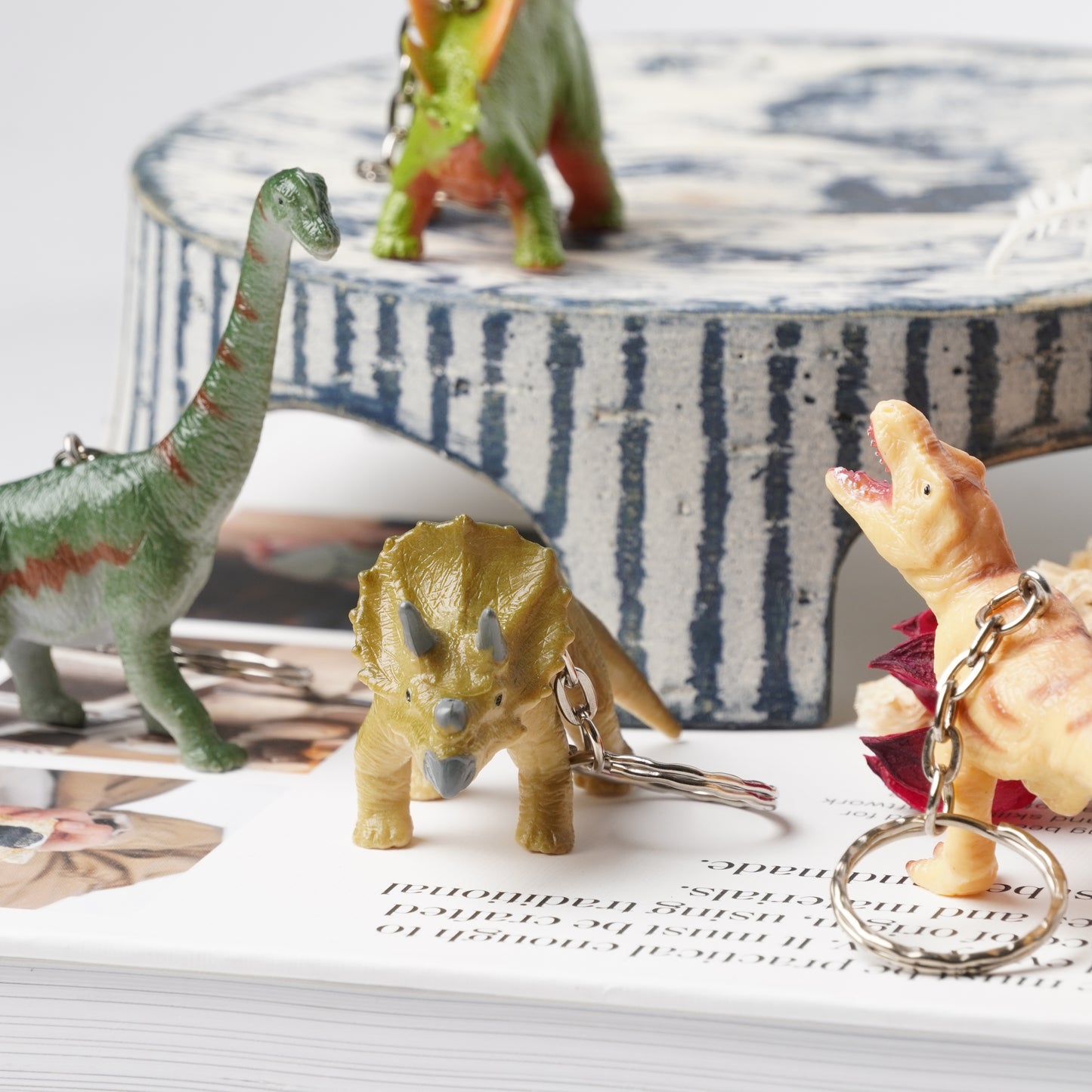 Science & Nature Dinosaur Keyring - Triceratops