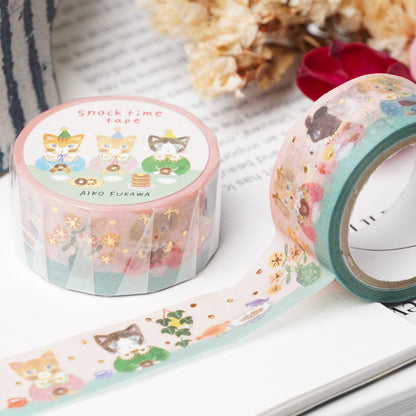 Cozyca Products Golds Foil Washi Masking Tape - Snack Time
