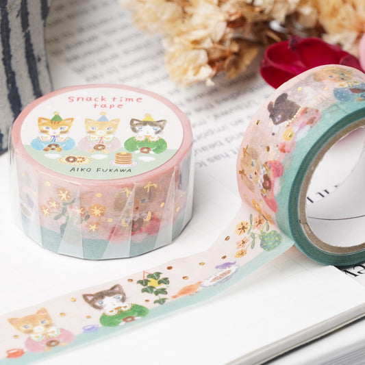 Cozyca Products Golds Foil Washi Masking Tape - Snack Time