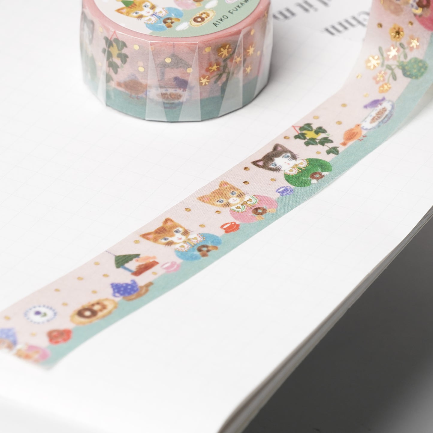 Cozyca Products Golds Foil Washi Masking Tape - Snack Time
