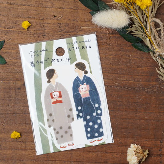 Kawaii Japanese Sticker Pack - Kimono Girls