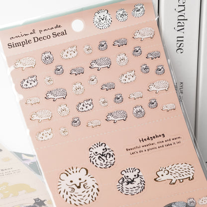 KITERA Anipale Simple Deco Stickers - Hedgehog