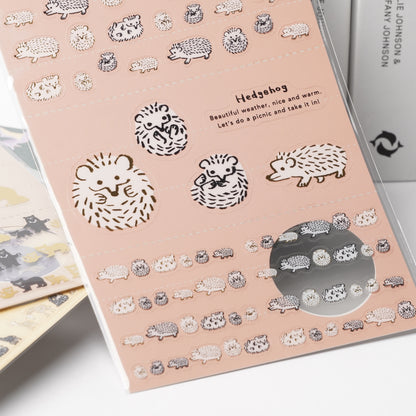 KITERA Anipale Simple Deco Stickers - Hedgehog