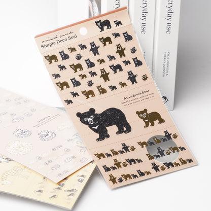 KITERA Anipale Simple Deco Stickers - Asian Black Bear