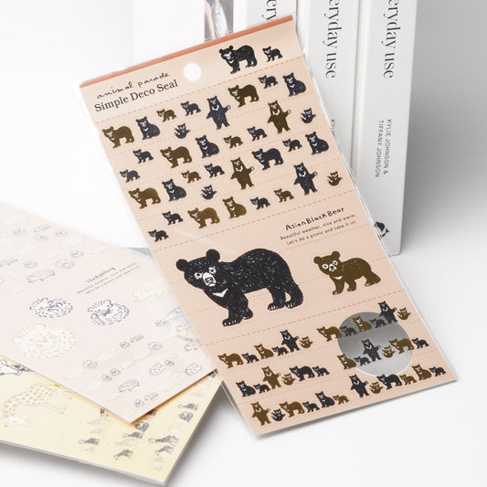 KITERA Anipale Simple Deco Stickers - Asian Black Bear