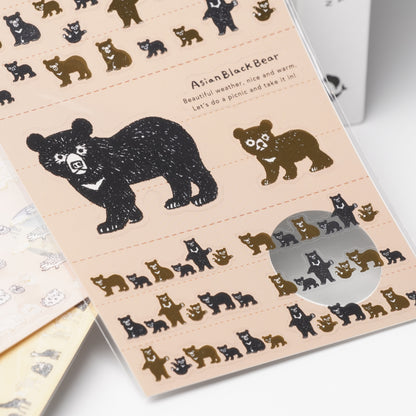 KITERA Anipale Simple Deco Stickers - Asian Black Bear