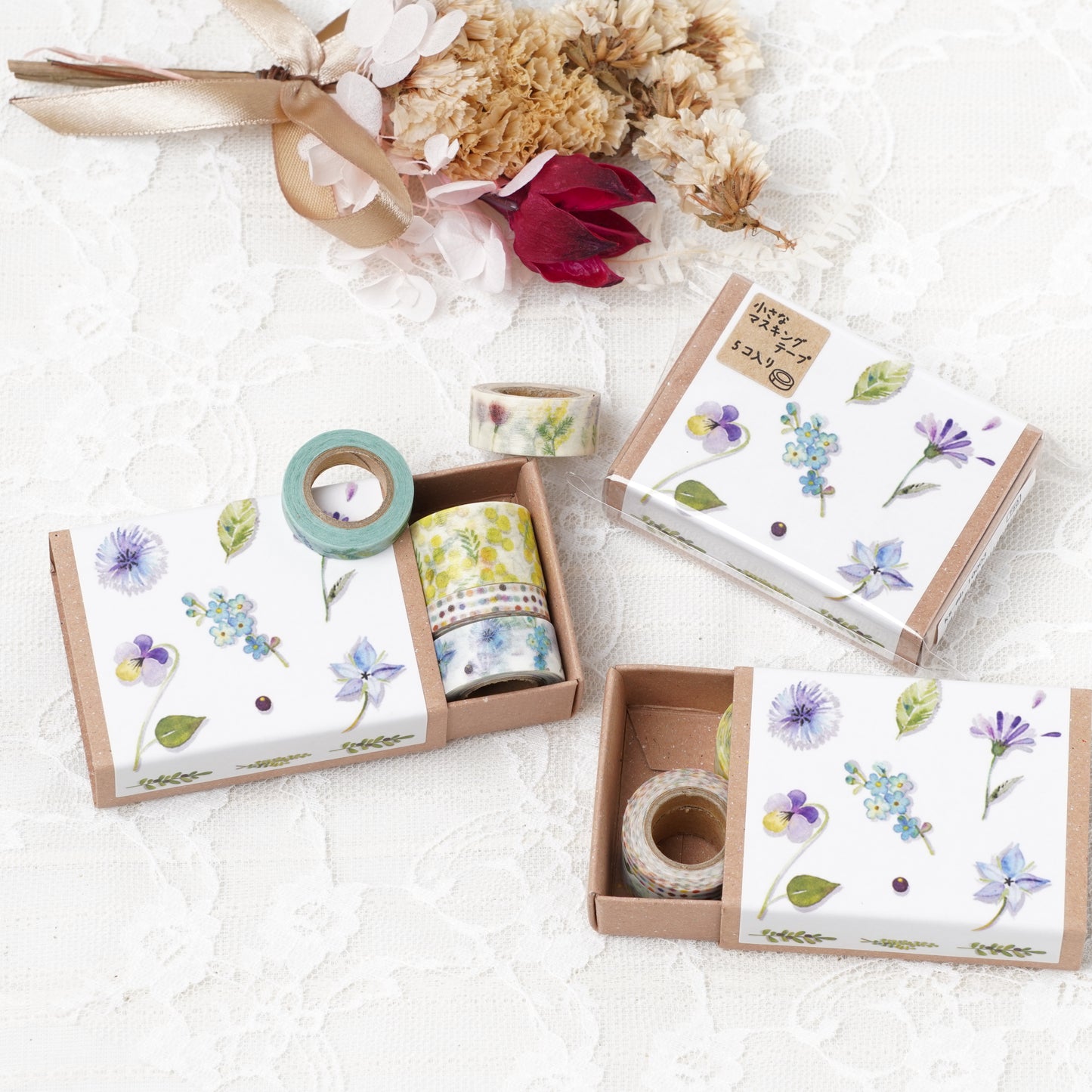 Mini Masking Tape Set Botanical - Tape Box by Shinzi Katoh
