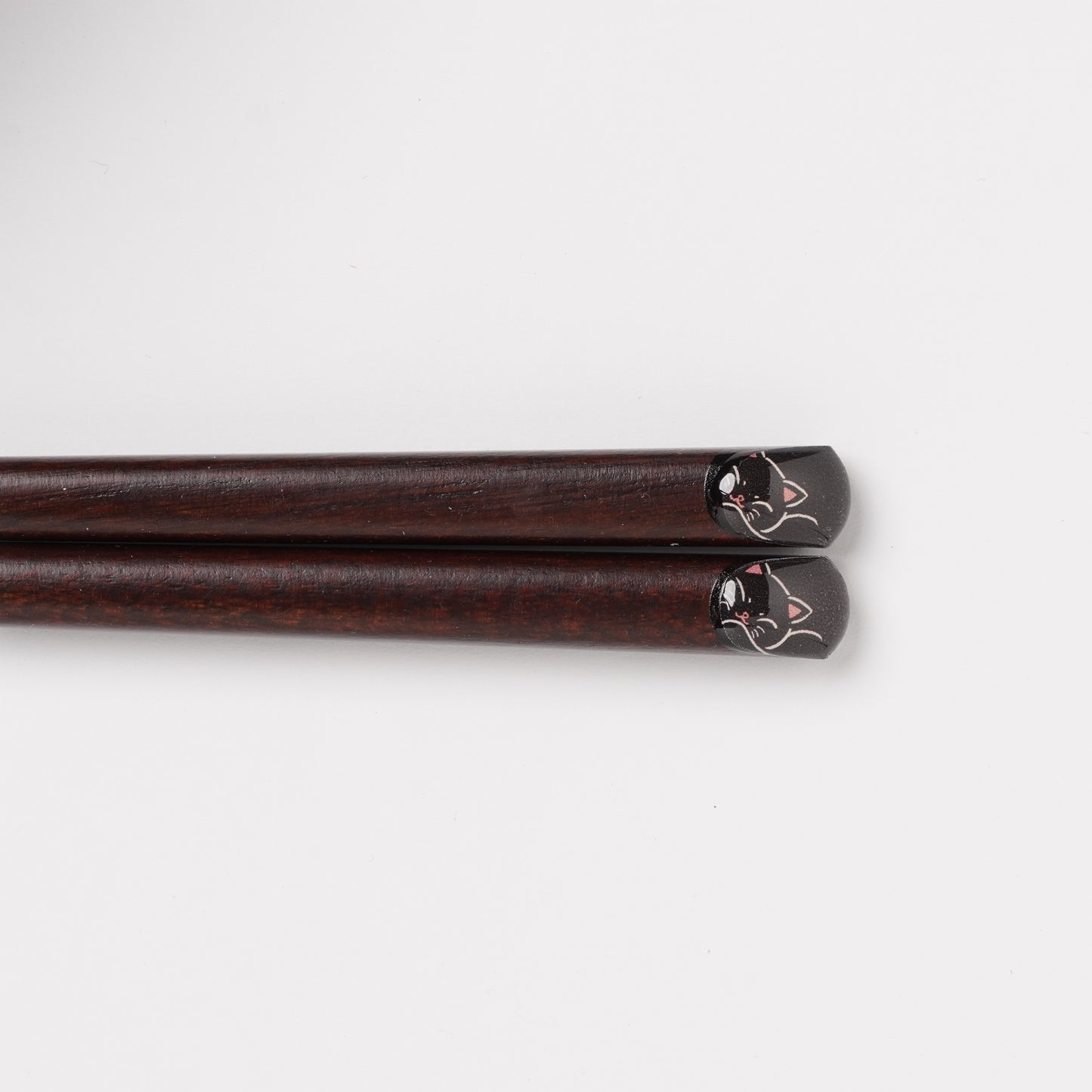 Japanese Cat Chopsticks Gift Set - Pair with Chopstick Rests Black and White