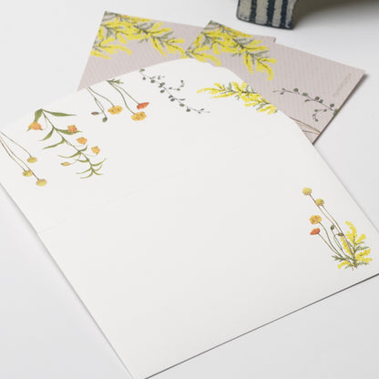 Floral Letter Set – Yellow Flowers "Veil"