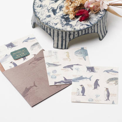 Marine Life Memo Paper Set with Case – Ocean Animal