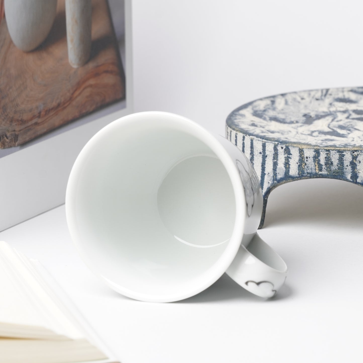 Imariyaki Hand-Painted Mug - Cloud and Swallow
