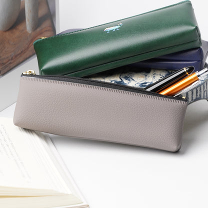 El COMMUN One Point Pen Case - Triceratops Slim Pencil Pouch