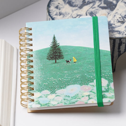 KING JIM HITOTOKI NOTE Daily Passport Size Notebook Set - Green Meadow