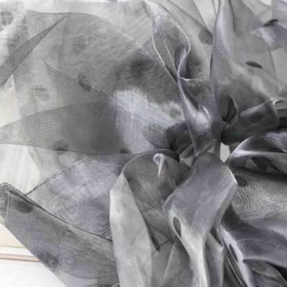 Polka Dot Organza Scrunchie - Sheer Oversized Hair Tie