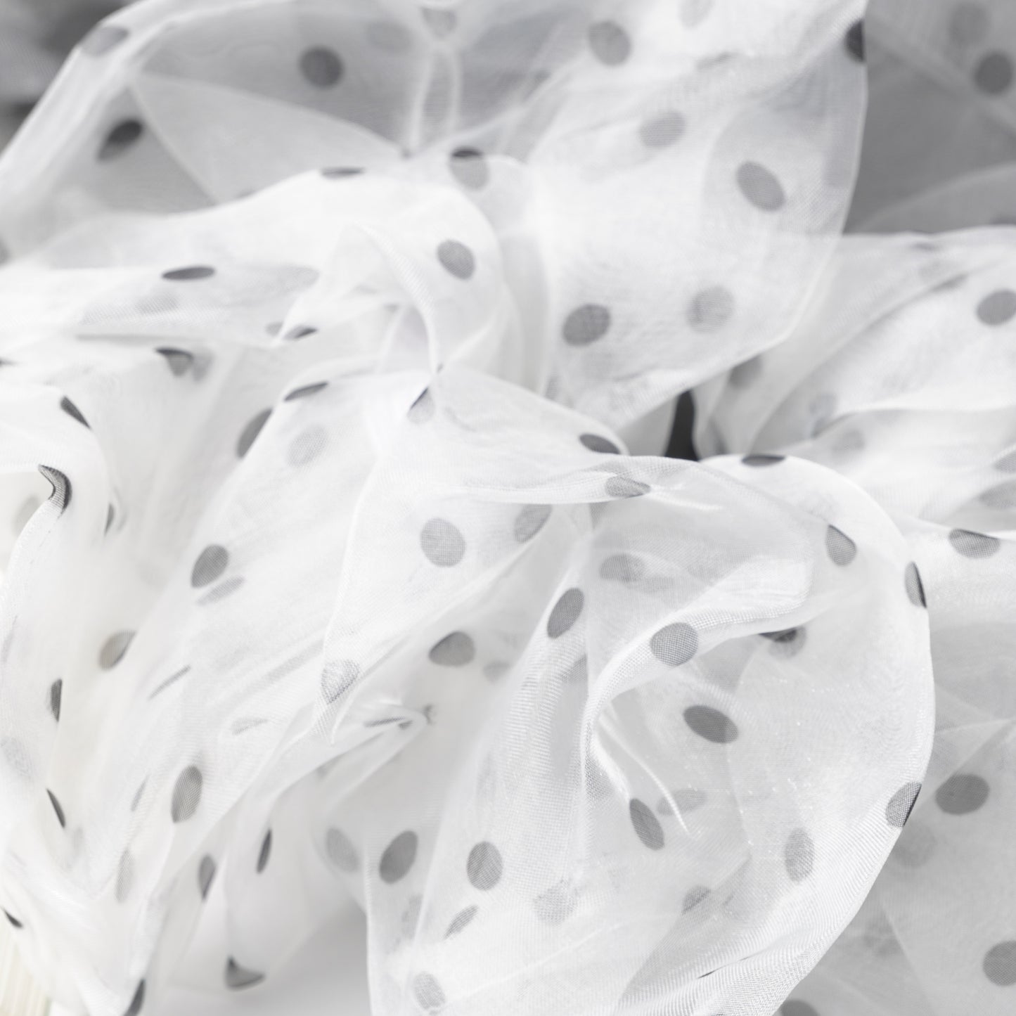 Polka Dot Organza Scrunchie - Sheer Oversized Hair Tie