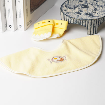 Fried Egg Bib and Chick Socks Set
