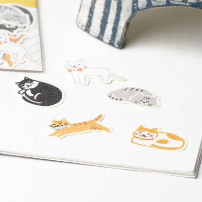 Japanese Washi Flake Stickers - Cat
