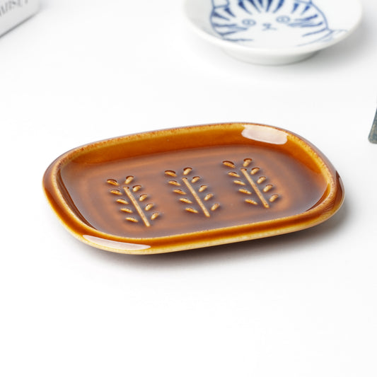 Miyama Crust Porcelain Soap Dish - Mino Ware