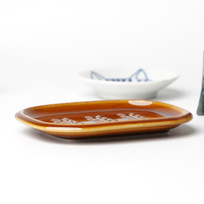 Miyama Crust Porcelain Soap Dish - Mino Ware