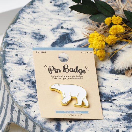 Polar Bear Enamel Pin – Cute Arctic Animal Badge for Backpacks & Gifts