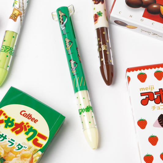 Jagarico Mimi 2-Color Pen – Black & Red Ballpoint